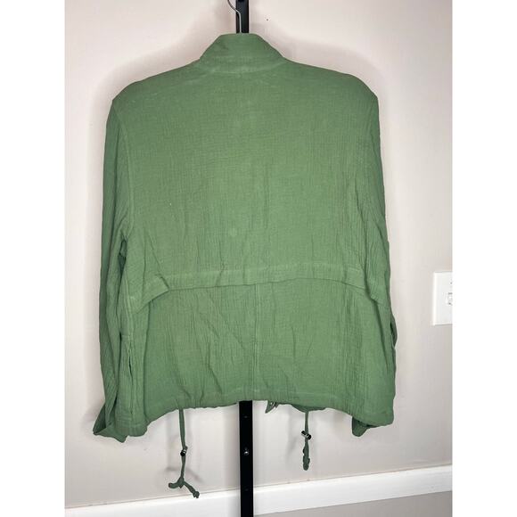 Velvet Heart Long Sleeve Full Zip Military Utility Jacket Green Women's S NWOT - Picture 4 of 5